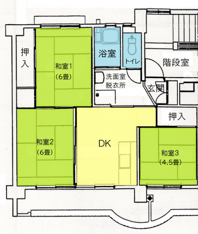 定住促進住宅　サン・コーポラスしらさわ　間取り